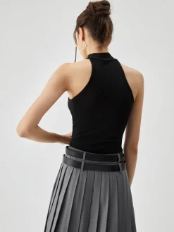 Slinky Solid Halter Top