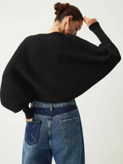 Slouchy Oversized Rib Crop Sweater
