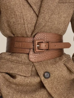 Snakeskin Leather Belt