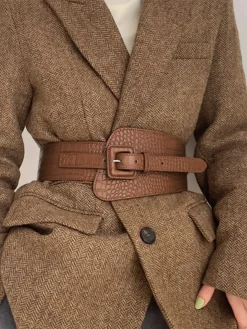 Snakeskin Leather Belt