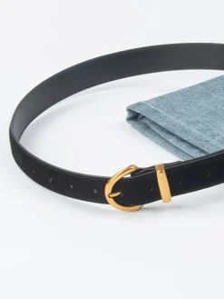Soft-Buckle Leather Belt