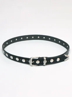 Soft-Buckle Studded Belt