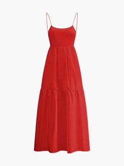 Solid Backless Long Dress