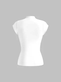 Solid Cap Sleeve Snug Top