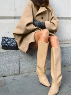 Solid Oversized Pocket Button Coat