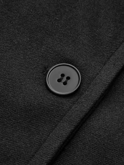 Solid Oversized Pocket Button Coat