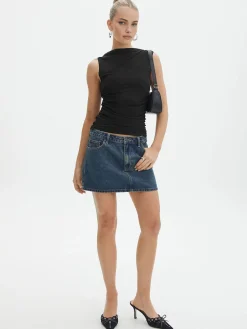 Solid Pleated Tank Top