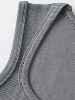 Solid Square Neck Bodysuits