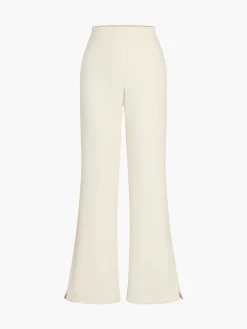 Solid Tube Top With Wide Leg Pants Set