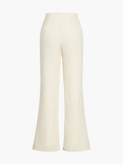 Solid Tube Top With Wide Leg Pants Set