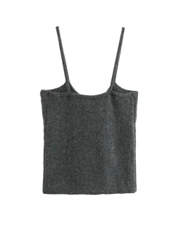 Spaghetti Strap Knotted Sweater Vest
