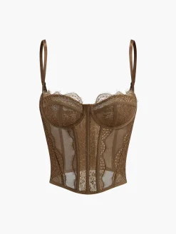 Spaghetti Strap Lace Corset