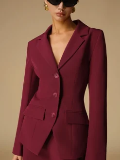 Split Button Slim Blazer