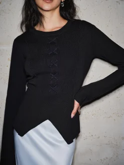 Split Cinched Waist T-Shirt