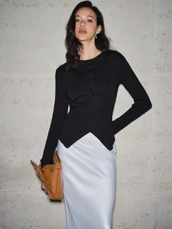 Split Cinched Waist T-Shirt