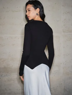 Split Cinched Waist T-Shirt
