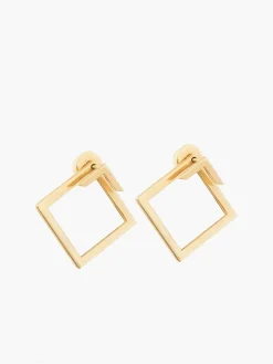 Square Geometric Stud Earrings
