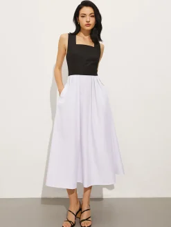 Square Neck Criss Cross Dress