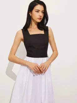 Square Neck Criss Cross Dress