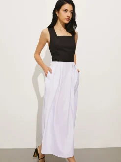 Square Neck Criss Cross Dress