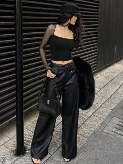 Square Neck Panel Crop Blouse