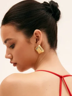 Square Textured Earings