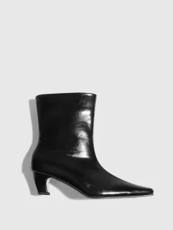Square Toe Kitten Ankle Boots