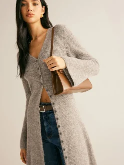 Stacking V-Neck Split Breasted Sweater Dress