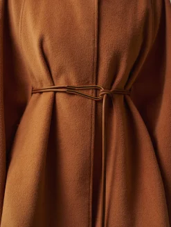 Stand Collar Lariat-Belted Warm Cloak