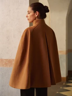 Stand Collar Lariat-Belted Warm Cloak