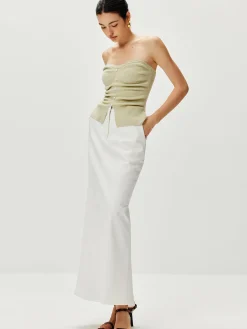Strapless Split Pearl Sweater Vest