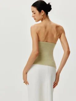 Strapless Split Pearl Sweater Vest
