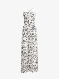 Strappy Floral Print Crisscross Flowy Long Sundress