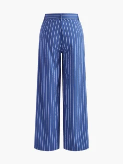 Stripe Belted sweetheart Pants Set