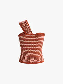 Stripe One Shoulder Knit Top