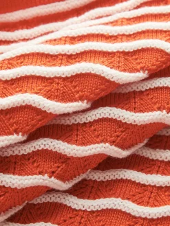 Stripe One Shoulder Knit Top