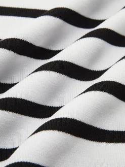 Striped Crop Bodycon Knit Top