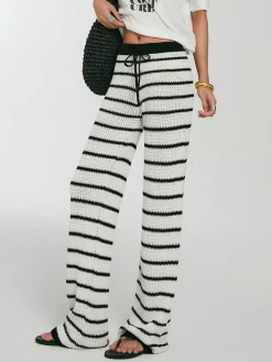 Striped Drawstring Knit Pants