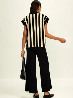 Striped Jersey Top Pants Set