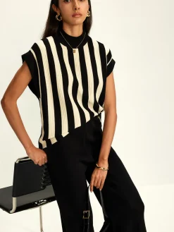 Striped Jersey Top Pants Set