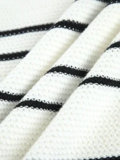 Striped Knotted Backless Skirt Set