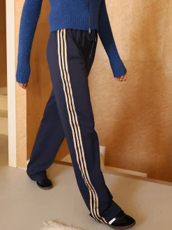 Striped Patchwork Drawstring Sweatpants