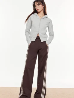 Striped Patchwork Elastic Waist Pants