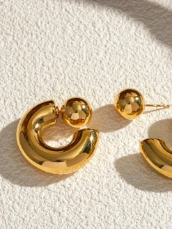 Stylish C-Shaped Earrings