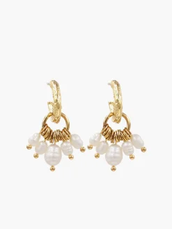 Stylish Metal Pearl Tassel Earrings