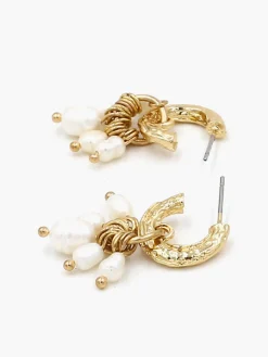 Stylish Metal Pearl Tassel Earrings