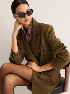 Suede Back-Slit Blazer