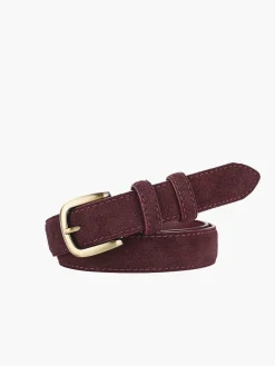 Suede Buckle Slim Belt