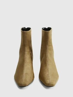 Suede Kitten Ankle Boots