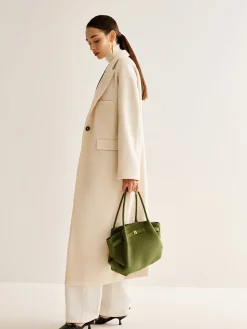 Suede Pleated Top Handle Bag